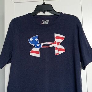 Under Armour Navy Blue Tee Shirt Size M EUC